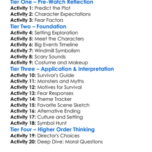 The Windmill Massacre 2016 Worksheet Activity Booklet