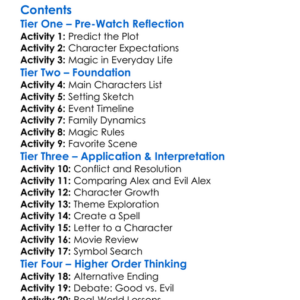 The Wizards Return Alex Vs Alex 2013 Worksheet Activity Booklet