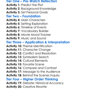 The Woman King 2022 Worksheet Activity Booklet