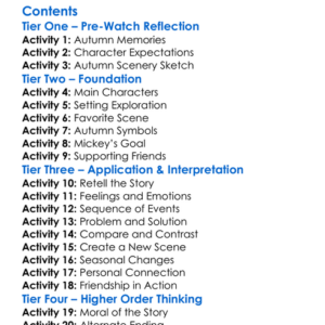 The Wonderful Autumn Of Mickey Mouse 2022 Worksheet Activity Booklet