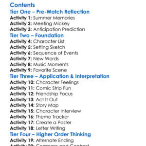 The Wonderful Summer Of Mickey Mouse 2022 Worksheet Activity Booklet