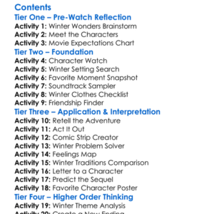 The Wonderful Winter Of Mickey Mouse 2022 Worksheet Activity Booklet