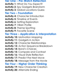 The World Is Not Enough 1999 Worksheet Activity Booklet