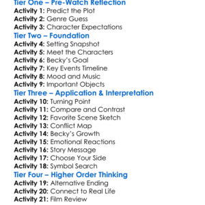 The Wrath Of Becky 2023 Worksheet Activity Booklet