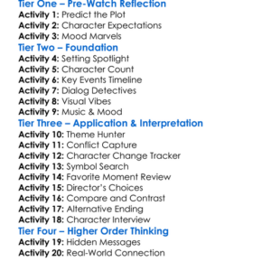 The Wrong Movie 2024 Worksheet Activity Booklet