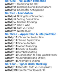 The X-Files 1998 Worksheet Activity Booklet