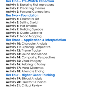 The Zone Of Interest 2023 Worksheet Activity Booklet