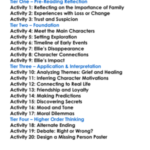 Then She Was Gone Lisa Jewell Worksheet Activity Booklet