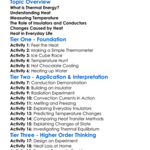 Thermal Energy And Heat Worksheet Activity Booklet