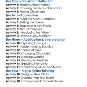 Thor Love And Thunder 2022 Worksheet Activity Booklet