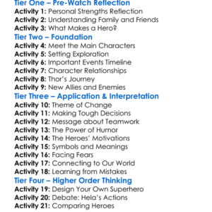 Thor Ragnarok 2017 Worksheet Activity Booklet