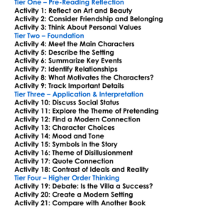 Those Barren Leaves Aldous Huxley Worksheet Activity Booklet