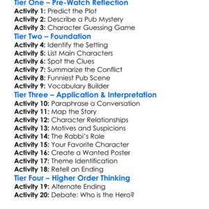 Three Pints And A Rabbi 2021 Worksheet Activity Booklet