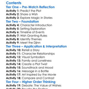 Three Thousand Years Of Longing 2022 Worksheet Activity Booklet