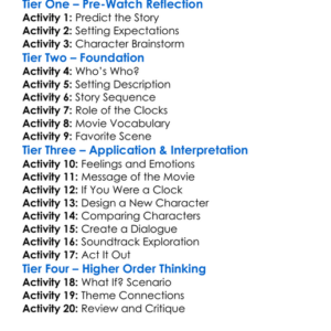 Tick Tock Tale 2015 Worksheet Activity Booklet