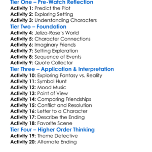 Tideland 2005 Worksheet Activity Booklet