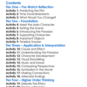 Tim Travers And The Time Travelers Paradox 2025 Worksheet Activity Booklet