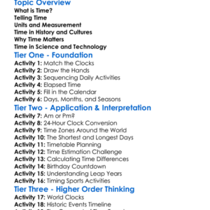 Time Worksheet Activity Booklet