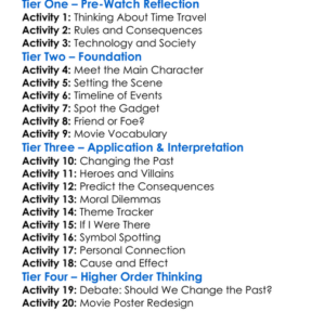 Timecop 1994 Worksheet Activity Booklet