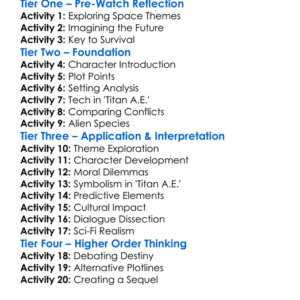 Titan Ae 2000 Worksheet Activity Booklet
