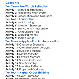 Tna One Night Only December 2016 2016 Worksheet Activity Booklet