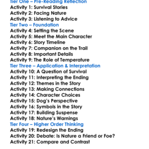 To Build A Fire Jack London Worksheet Activity Booklet