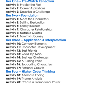 Tommy Boy 1995 Worksheet Activity Booklet