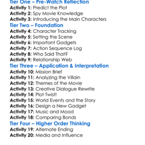 Tomorrow Never Dies 1997 Worksheet Activity Booklet