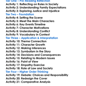 Too Late The Phalarope Alan Paton Worksheet Activity Booklet