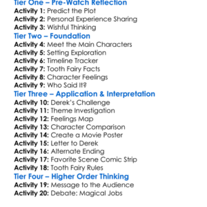 Tooth Fairy 2010 Worksheet Activity Booklet