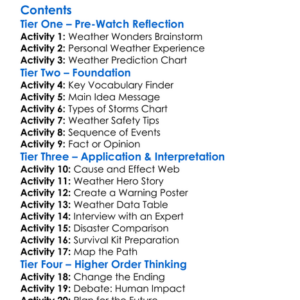 Tornado Hurricane Flood Wonders Of The Weather 1996 Worksheet Activity Booklet