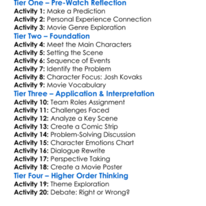 Tower Heist 2011 Worksheet Activity Booklet