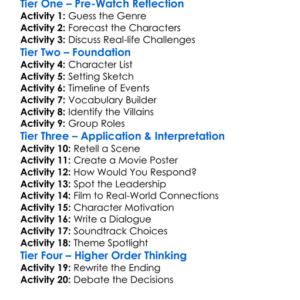Toy Soldiers 1991 Worksheet Activity Booklet