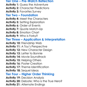 Toy Story 4 Worksheet Activity Booklet