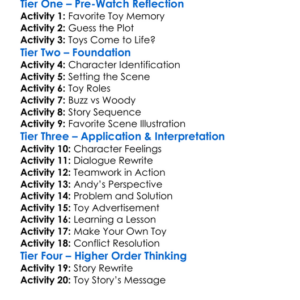 Toy Story Worksheet Activity Booklet