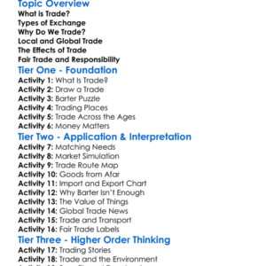 Trade And Exchange Worksheet Activity Booklet