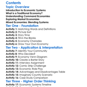 Traditional Command Market And Mixed Economies Worksheet Activity Booklet