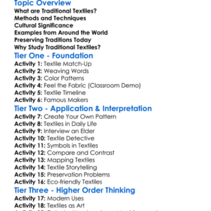 Traditional Textiles Around The World Worksheet Activity Booklet