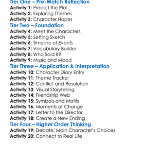 Train Dreams 2025 Worksheet Activity Booklet