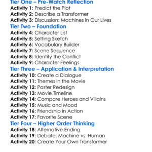 Transformers Age Of Extinction 2014 Worksheet Activity Booklet