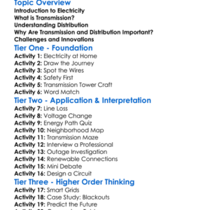 Transmission And Distribution Worksheet Activity Booklet