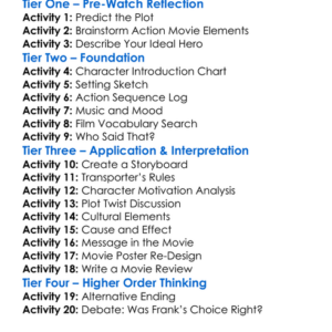 Transporter 3 2008 Worksheet Activity Booklet