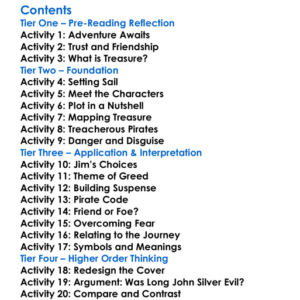 Treasure Island Robert Louis Stevenson Worksheet Activity Booklet