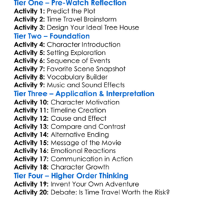 Tree House Time Machine 2018 Worksheet Activity Booklet