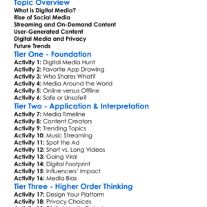 Trends In Digital Media Worksheet Activity Booklet