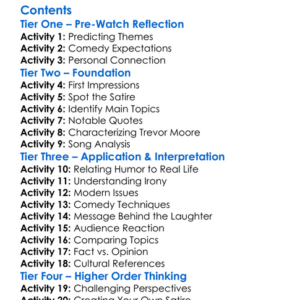 Trevor Moore The Story Of Our Times 2018 Worksheet Activity Booklet