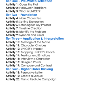 Trick-Or-Treat For Unicef 2013 Worksheet Activity Booklet