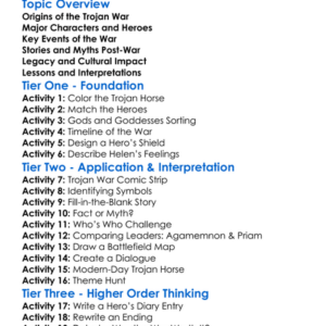 Trojan War And Its Legacy Worksheet Activity Booklet