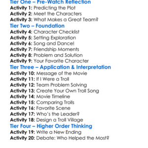 Trolls Band Together Worksheet Activity Booklet