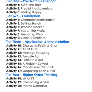 Trolls Worksheet Activity Booklet